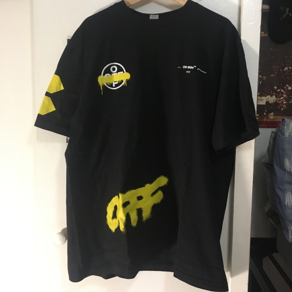 Off-white spray paint shirt